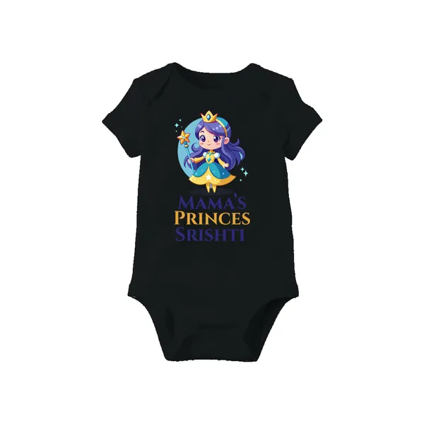Black_Cotton_Mama'S_Princess_Srishti_Printed_Bodysuit_For_Babies