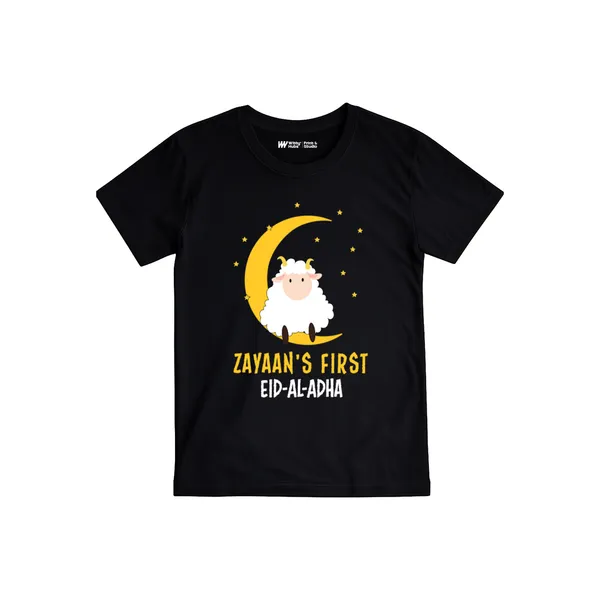 Black_Cotton_Customized_Eid_Al_Adha_Printed_T-Shirt_For_Kids
