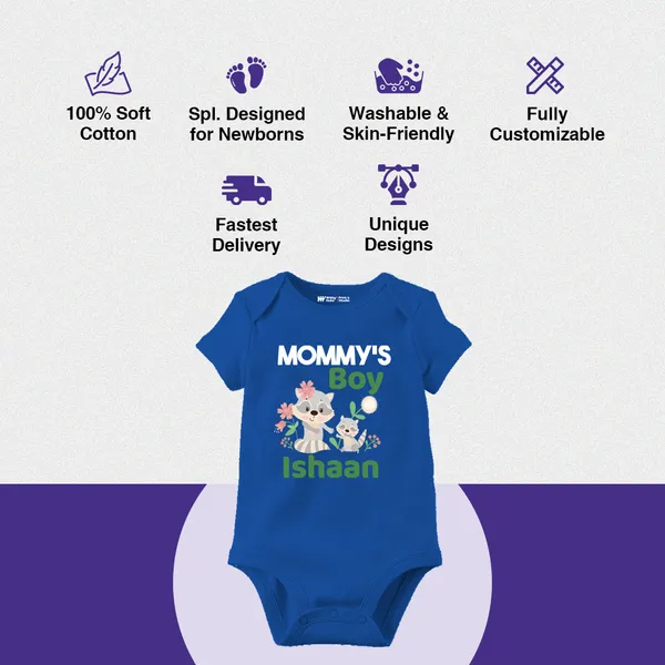 Blue_Cotton_Personalized_Baby_Onesie_For_1_Month_Milestone
