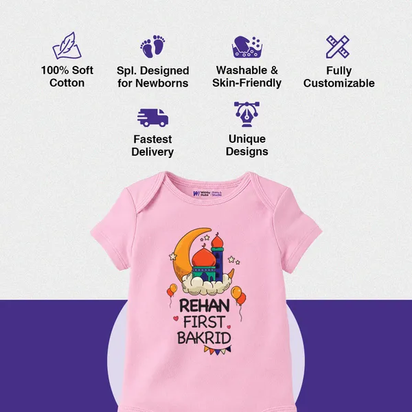 Pink_Cotton_Customized_Print_Baby_Romper_For_First_Bakrid