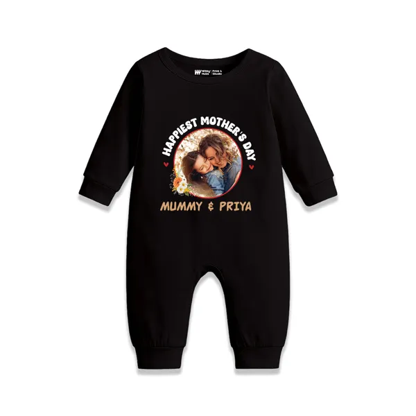 Black_Cotton_Personalized_Photo_Romper_For_Baby