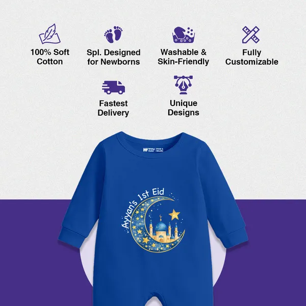 Blue_Cotton_Baby'S_1St_Eid_Printed_Romper_For_Infants