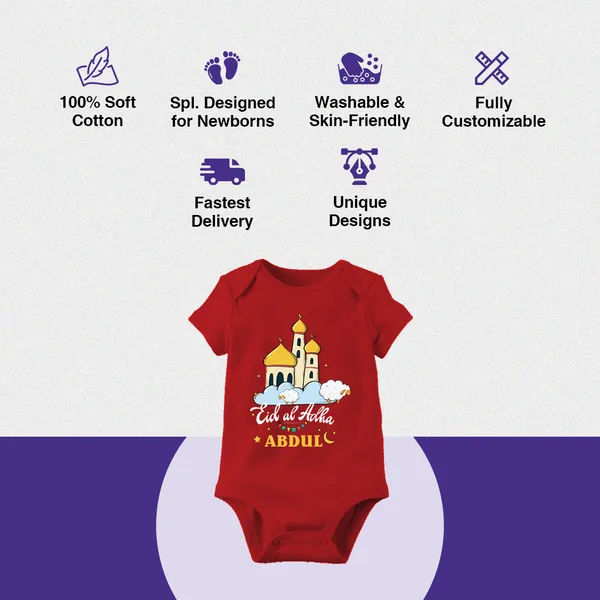 Red_Cotton_Eid_Al_Adha_Personalized_Romper_For_Baby