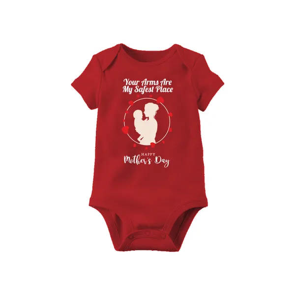 Red_Cotton_Mother'S_Day_Printed_Baby_Onesie_Bodysuit