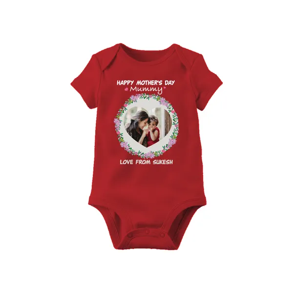 Red_Cotton_Personalized_Mother'S_Day_Baby_Romper