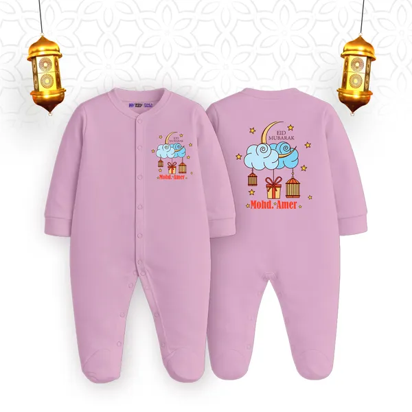 Pink_Printed_Long_Sleeve_Romper_For_Babies