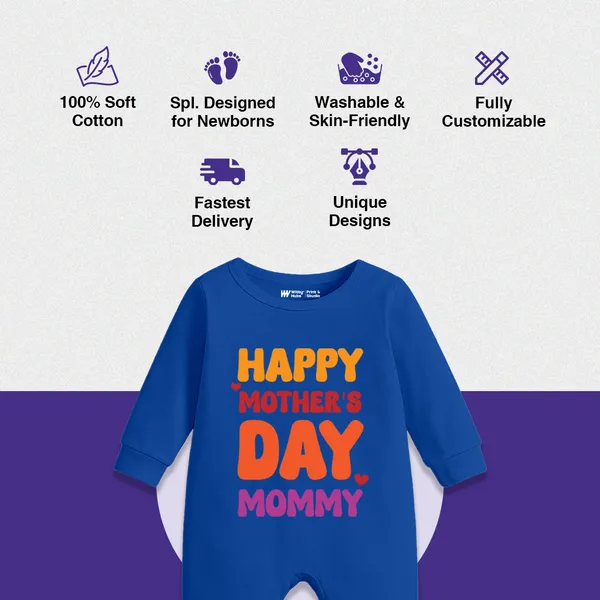 Blue_Cotton_Happy_Mother'S_Day_Romper_For_Newborns