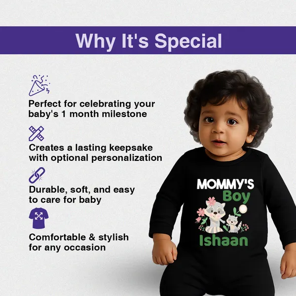 Black_Cotton_Mommy'S_Boy_Customizable_Romper_For_Baby_Boys