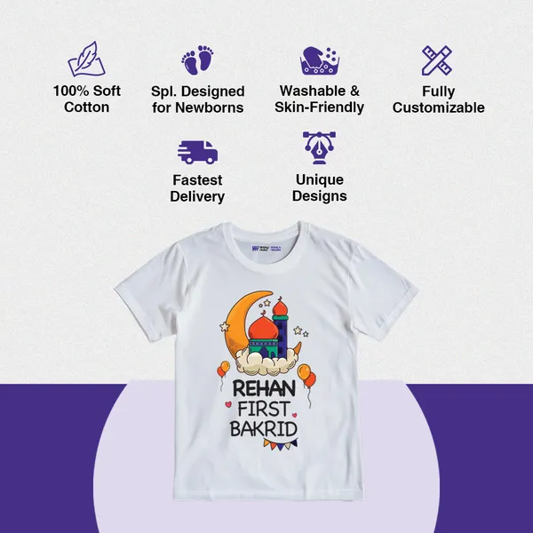 White_Cotton_First_Bakrid_Personalized_T-Shirt_For_Kids