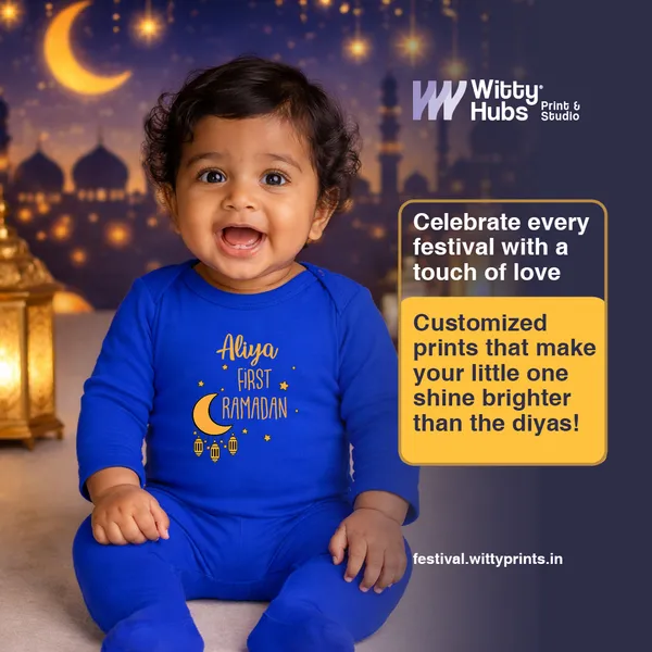 Blue_Cotton_Romper_With_First_Ramadan_Print_For_Baby