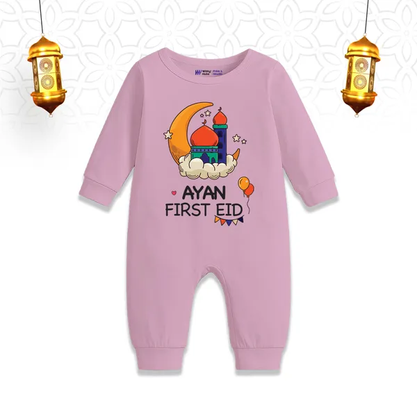 Pink_Personalized_First_Eid_Romper_For_Baby