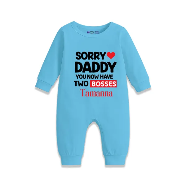 Sky_Blue_Cotton_Romper_For_Baby_With_Personalized_Boss_Text