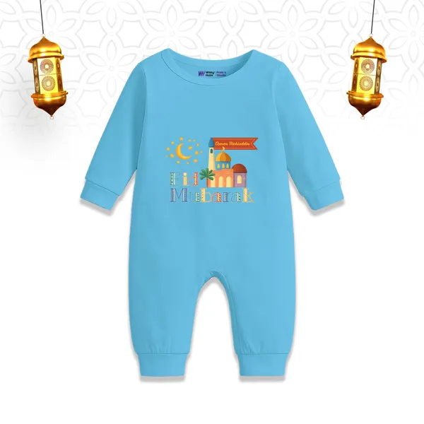 Blue_Cotton_Happy_Mubarak_Printed_Romper_For_Baby