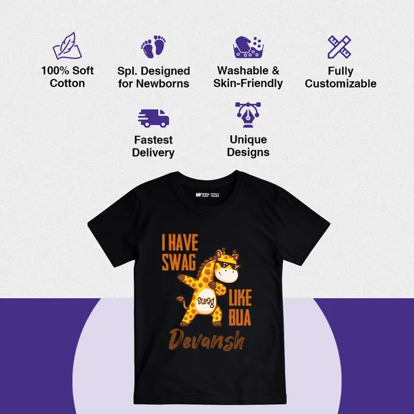 Black_Cotton_Swag_Like_Bua_Personalized_T-Shirt_For_Newborns