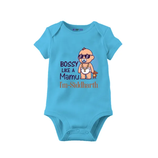 Sky_Blue_Cotton_1_Month_Milestone_Bodysuit_For_Baby