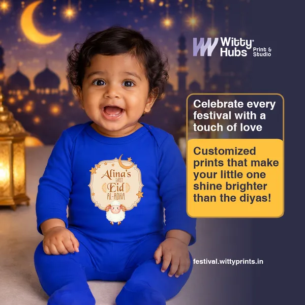 Personalized_Blue_Cotton_Romper_For_Baby'S_First_Eid