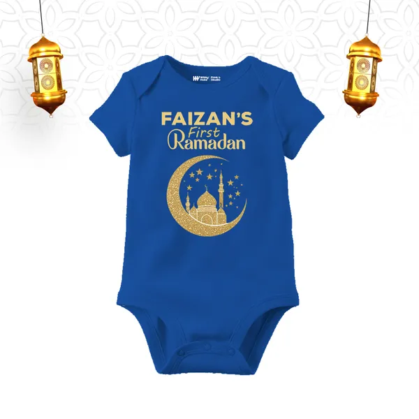 Blue_Cotton_Personalized_First_Ramadan_Bodysuit_For_Baby