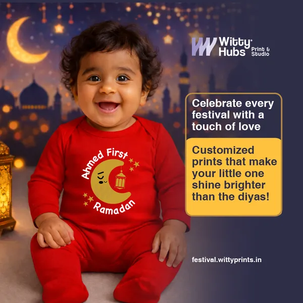 Red_Cotton_Ahmed_First_Ramadan_Romper_For_Baby