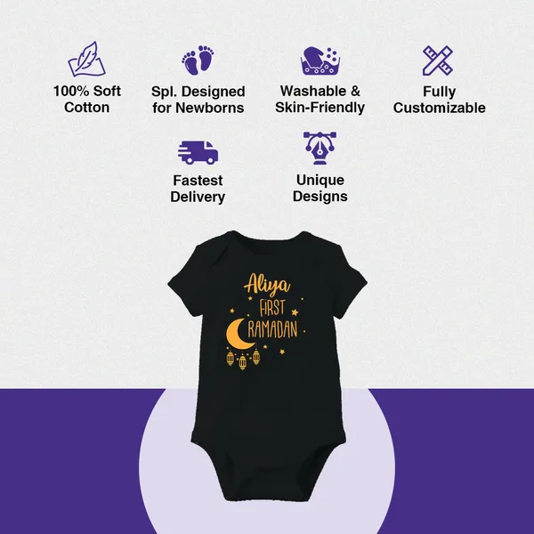 Black_Cotton_First_Ramadan_Personalized_Baby_Bodysuit