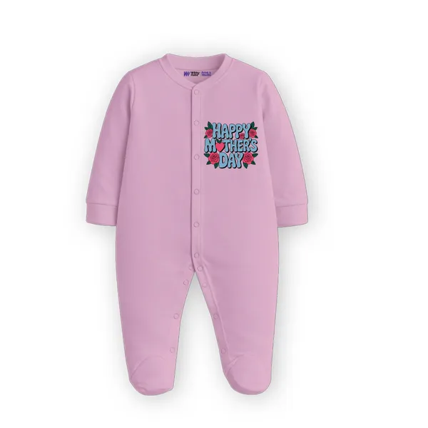 Pink_Cotton_Happy_Mother'S_Day_Romper_For_Babies