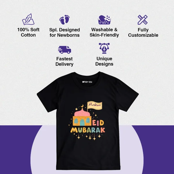 Black_Cotton_Eid_Mubarak_Personalized_Kids_T-Shirt
