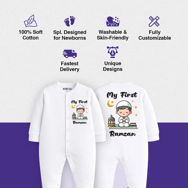 White_Full_Sleeve_My_First_Ramzan_Printed_Romper_For_Baby