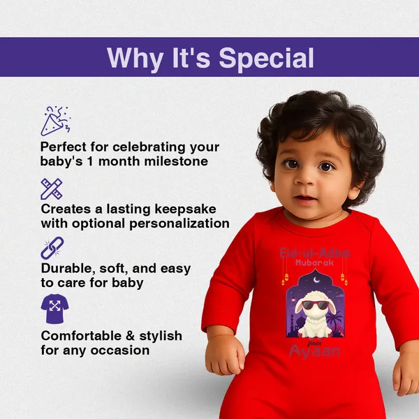 Red_Cotton_Eid_Mubarak_Graphic_Print_Romper_For_Baby_Boys