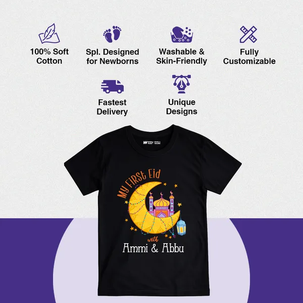 My_First_Eid_Customized_Print_Black_T-Shirt_For_Kids