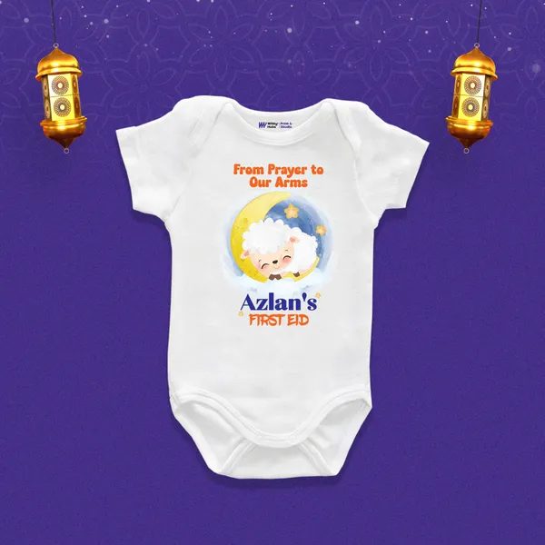 White_Personalized_First_Eid_Baby_Romper_With_Moon_And_Star_Design
