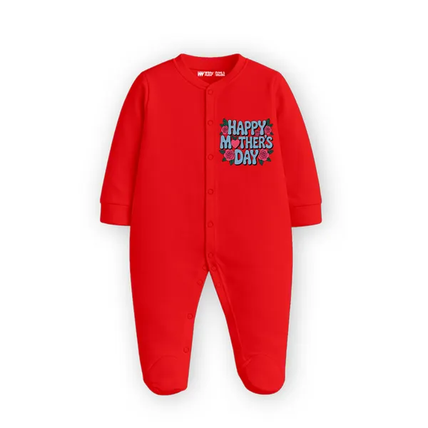 Red_Cotton_Happy_Mother'S_Day_Romper_For_Baby_Boys