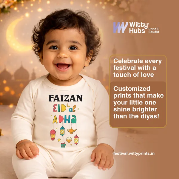 Cream_Cotton_Eid_Mubarak_Personalized_Baby_Romper