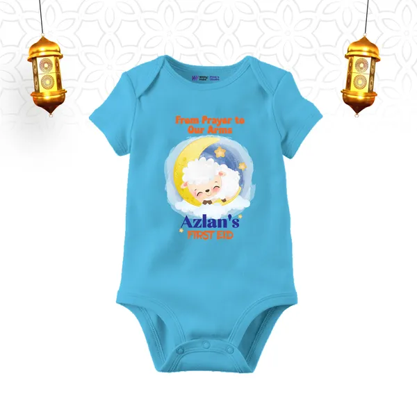 Blue_Cotton_Baby_Onesie_With_Prayer_To_Our_Arms_First_Eid_Print