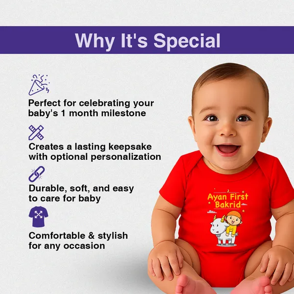 Red_Cotton_First_Bakrid_Romper_For_Baby