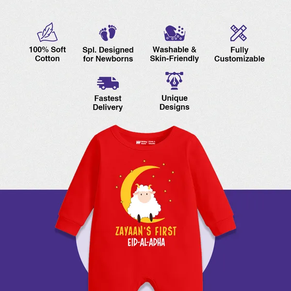 Red_Cotton_Eid_Al-Adha_Customized_Romper_For_Baby