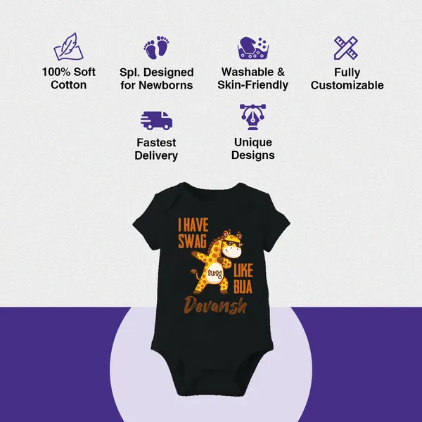 Black_Cotton_Swag_Like_Bua_Personalized_Onesie_For_Newborns