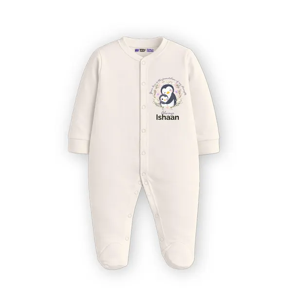 Cream_Penguin_Graphic_Full_Sleeve_Romper_For_Babies