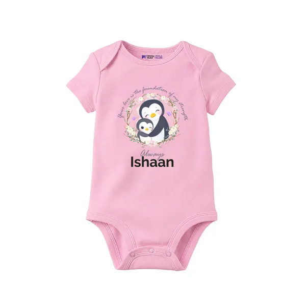 Pink_Cotton_Penguin_Print_Bodysuit_For_Baby