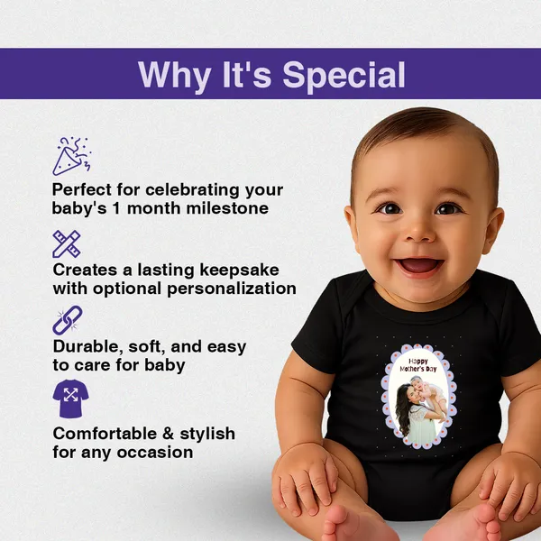 Black_Cotton_Happy_Mother'S_Day_Photo_Print_Baby_Bodysuit