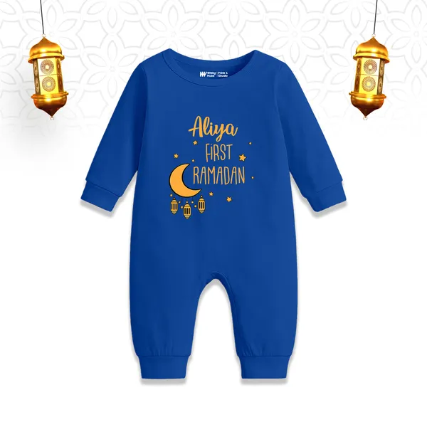 Blue_Cotton_Romper_With_First_Ramadan_Print_For_Baby