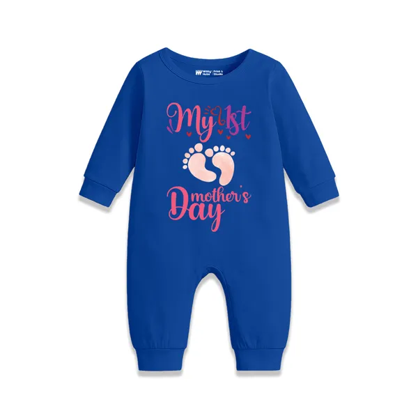Blue_Cotton_My_1St_Mother'S_Day_Full_Sleeve_Romper_For_Baby