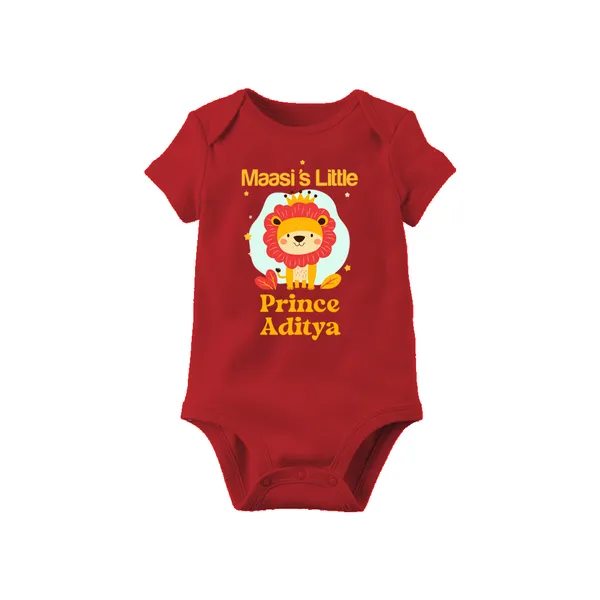 Red_Cotton_Personalized_Lion_Prince_Onesie_For_Baby_Boy