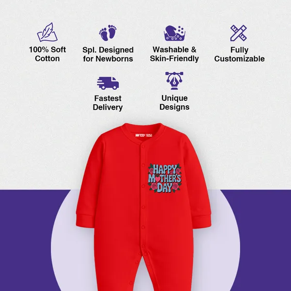Red_Cotton_Happy_Mother'S_Day_Romper_For_Baby_Boys