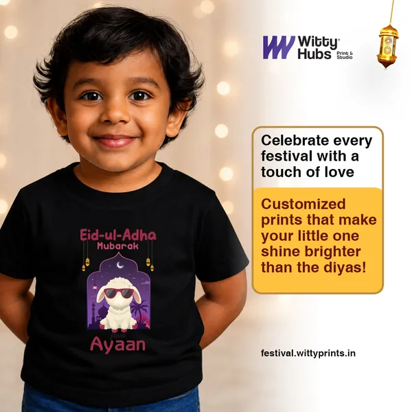 Black_Cotton_Eid-Ul-Adha_Mubarak_Printed_T-Shirt_For_Kids