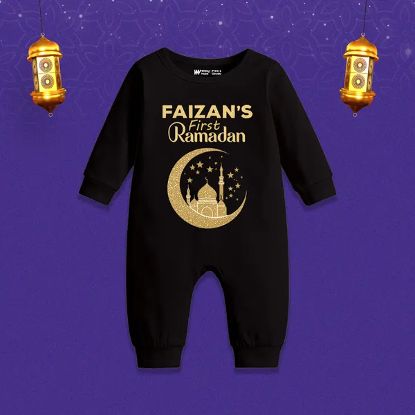 Black_Cotton_First_Ramadan_Personalized_Full_Sleeve_Romper_For_Baby