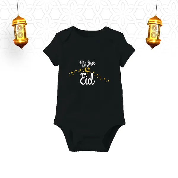 Black_Cotton_My_First_Eid_Printed_Bodysuit_For_Baby
