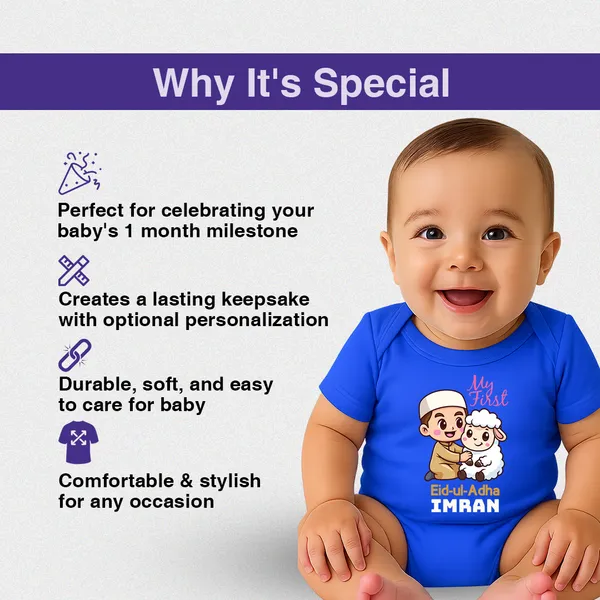 Blue_Personalized_Eid-Ul-Adha_Baby_Bodysuit_With_Cartoon_Print