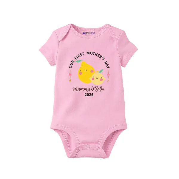Pink_Cotton_Our_First_Mother'S_Day_2026_Romper_For_Baby_Girls