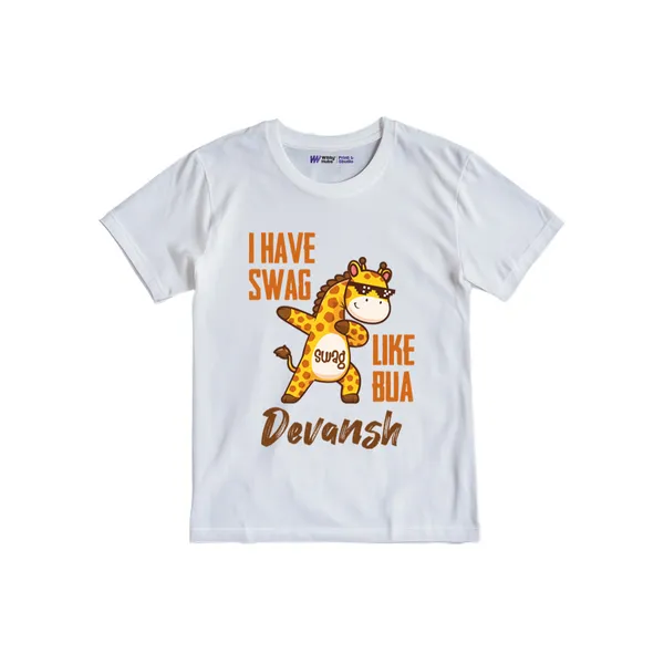White_Cotton_Personalized_Giraffe_Print_T-Shirt_For_Kids