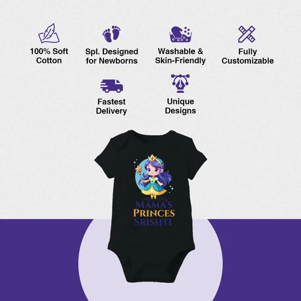 Black_Cotton_Mama'S_Princess_Srishti_Printed_Bodysuit_For_Babies