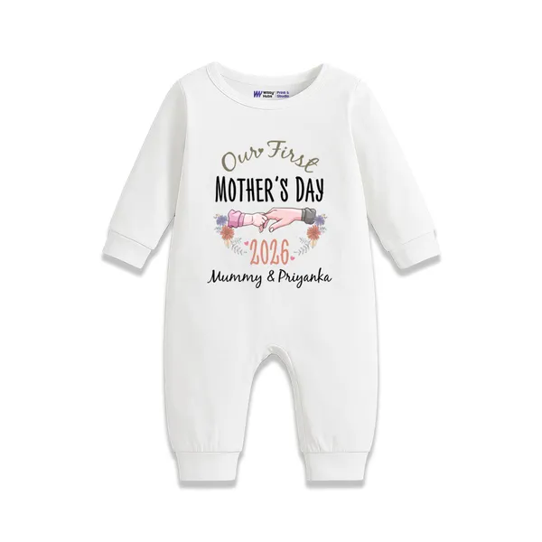 White_Cotton_Customized_Mother'S_Day_Baby_Romper_2026